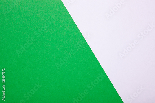 White and green paper texture as background with place for text