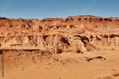 Herman Cav Canyon at sunset. South Gobi  Mongolia