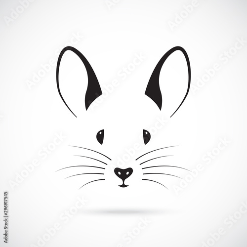 Cute mouse muzzle design. Simple vector mouse illustration.