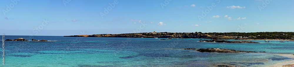 Beautiful seaside of balearic island Formentera