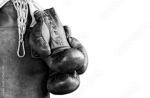Boxing fight isolated background