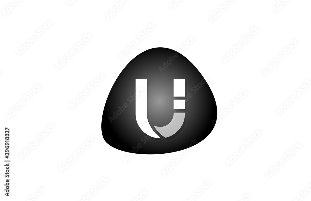 U alphabet letter logo for company icon design in black and white U alphabet letter logo for company icon design in black and white