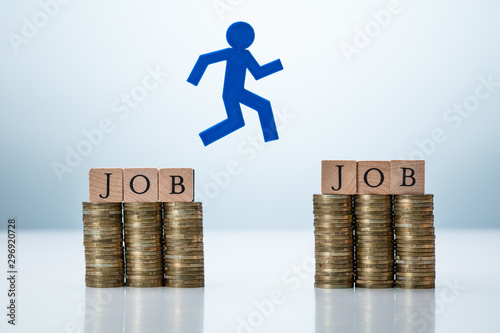фотографія Person Jumping From One Job To Another