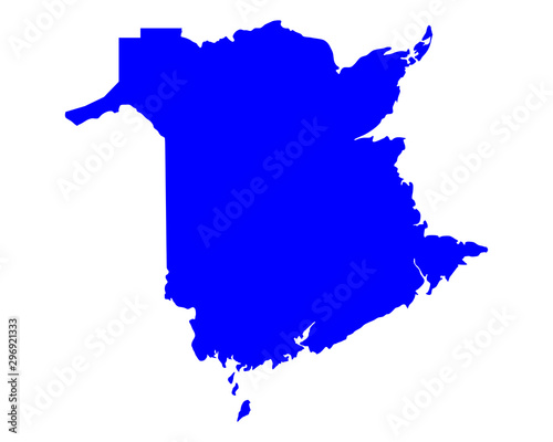 Karte von New Brunswick