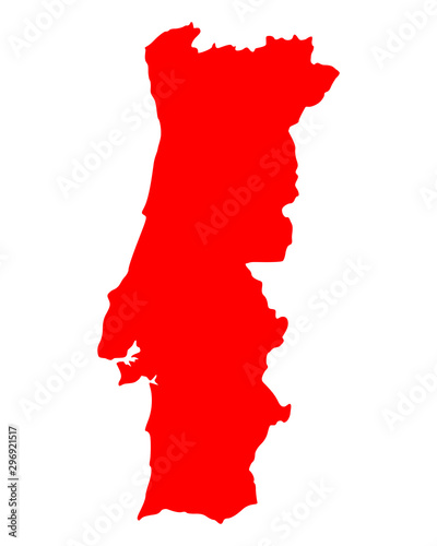 Karte von Portugal