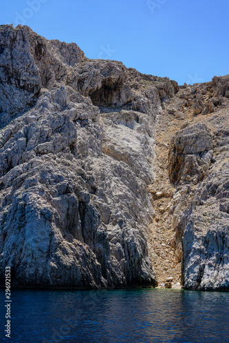 Cliffs of St. Grgur island, Croatia