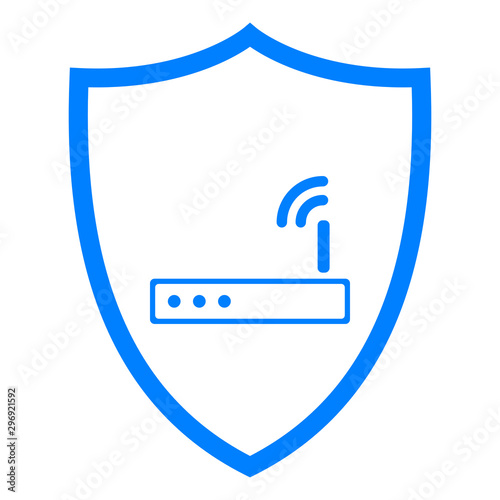 Router und Schild