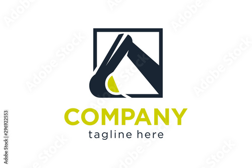 excavator icon, building logo template, excavator vector illustration ready to use