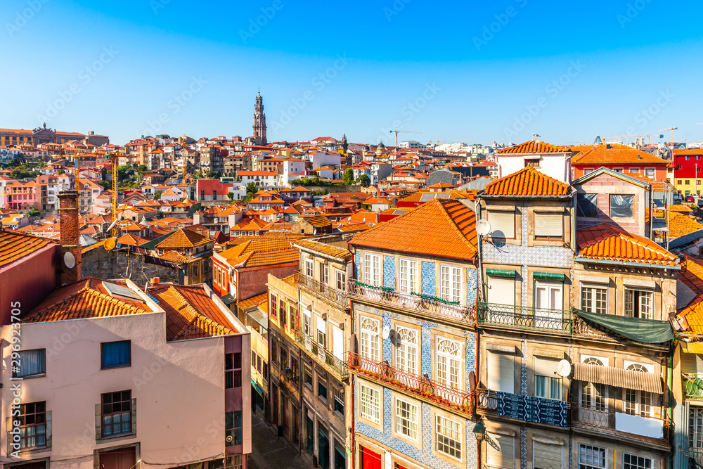 Panorama of the city of Porto in Portugal