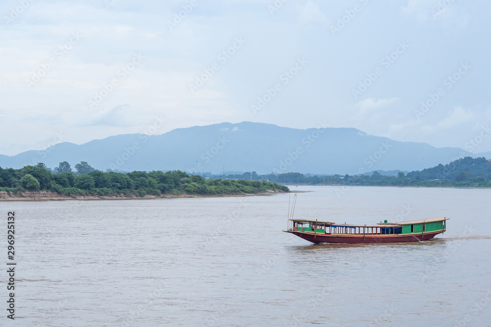 Boat on the Mekong River in Chiang Rai, Thailand