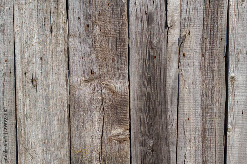 old gray wooden fence from boards