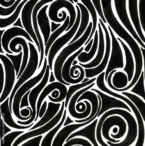 black and white wave background smooth lines graphics markers