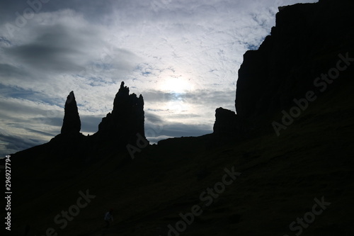 sunset in mountains