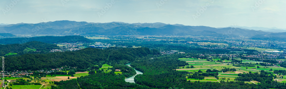View on north side of Ljubjana taken from Smarna Gora, Slovenia.