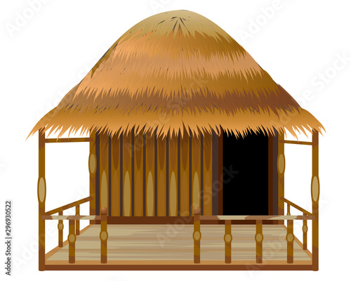 straw hut vector design