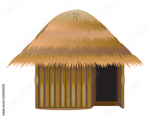 straw hut vector design