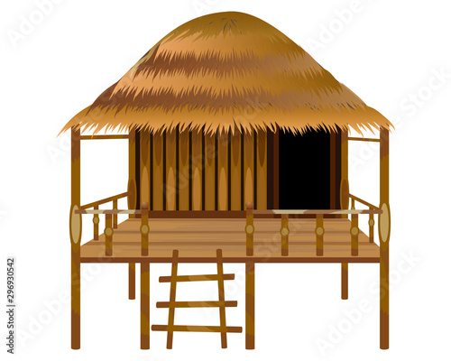 straw hut vector design