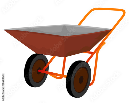 cart on white background