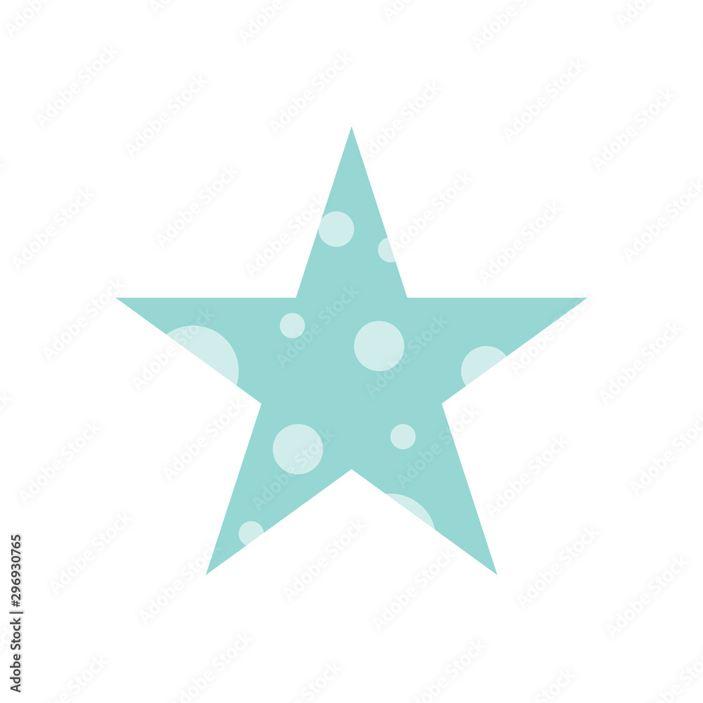 Star shape with patterns inside - colored circles. Star shape with patterns inside - colored circles.