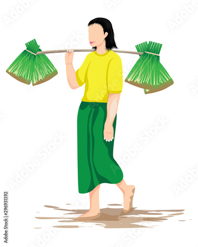 farmer cartoon shape vector design