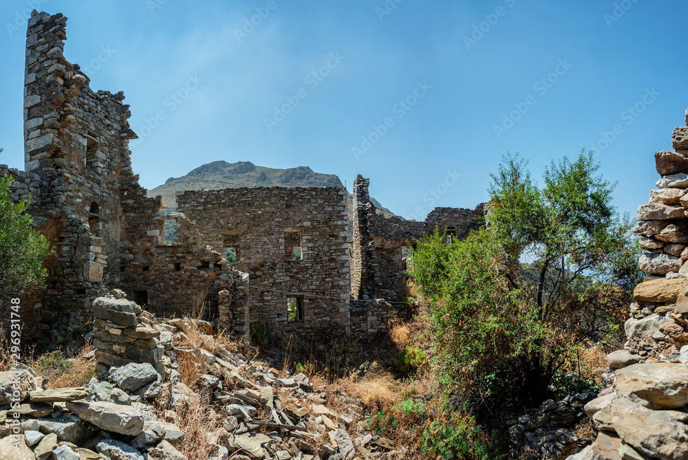 Vatheia, a village on the Mani Peninsula, in Greece. A major tourist attraction and an iconic example of the south Maniot vernacular architecture 