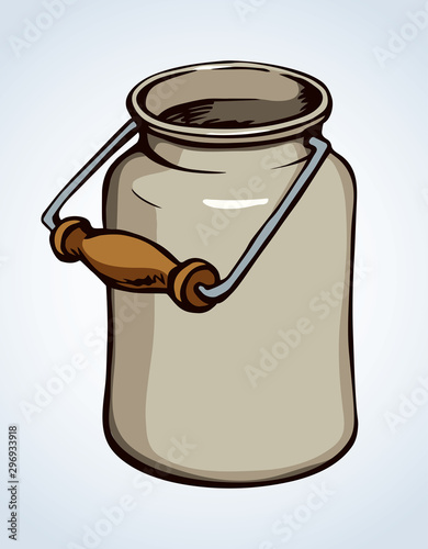 Metal old can. Vector drawing
