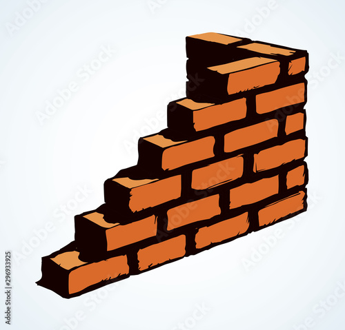 Brick wall. Vector drawing pattern