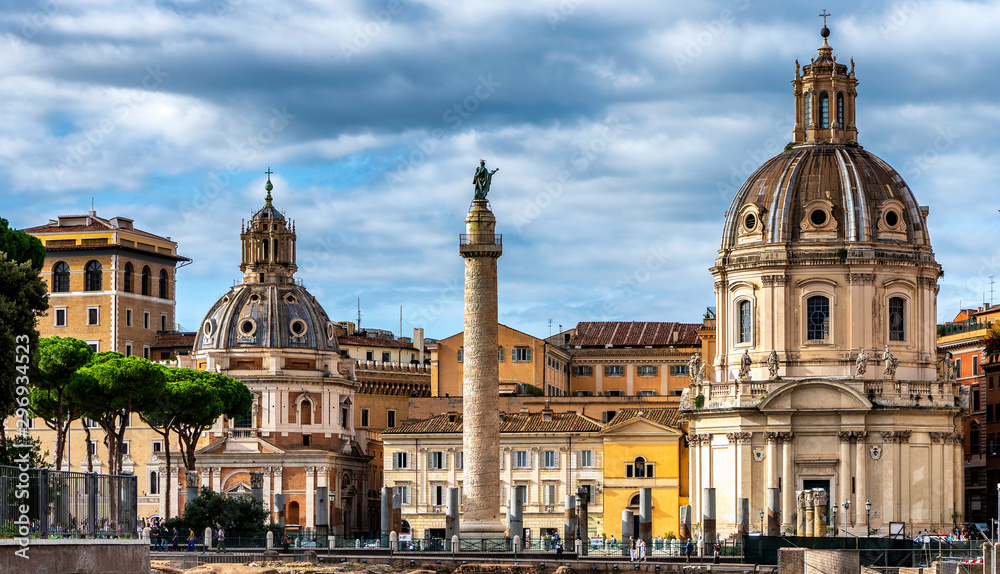 View of historic Rome buildings surrounding Piazza Venezia.