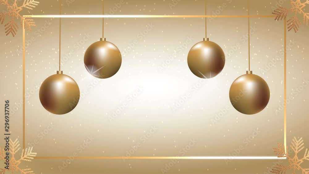 happy new year animation with balls hanging happy new year animation with balls hanging