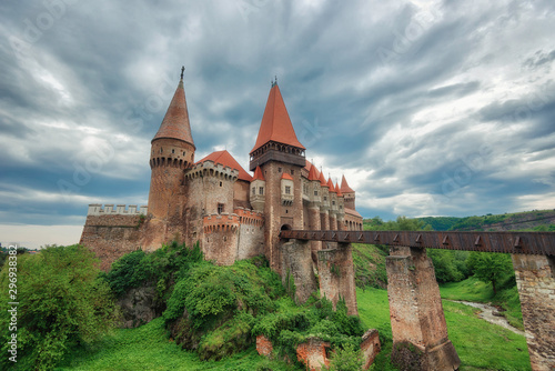 Corvin Castle in Hunedoara, Romania, taken in May 2019