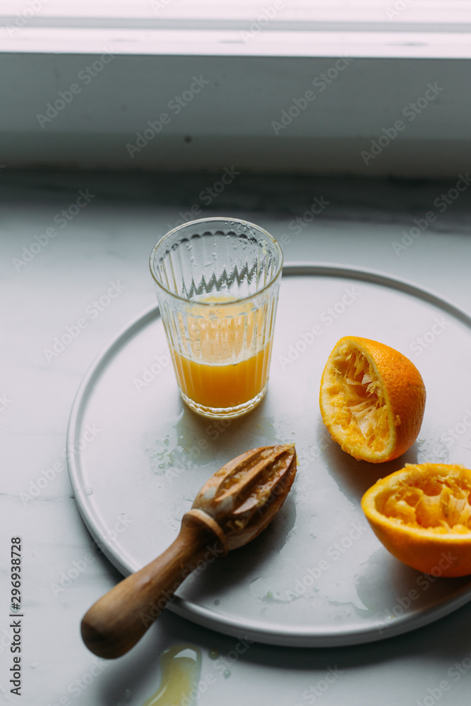 Fresh Orange Juice Squeezed In glass Fresh Orange Juice Squeezed In glass