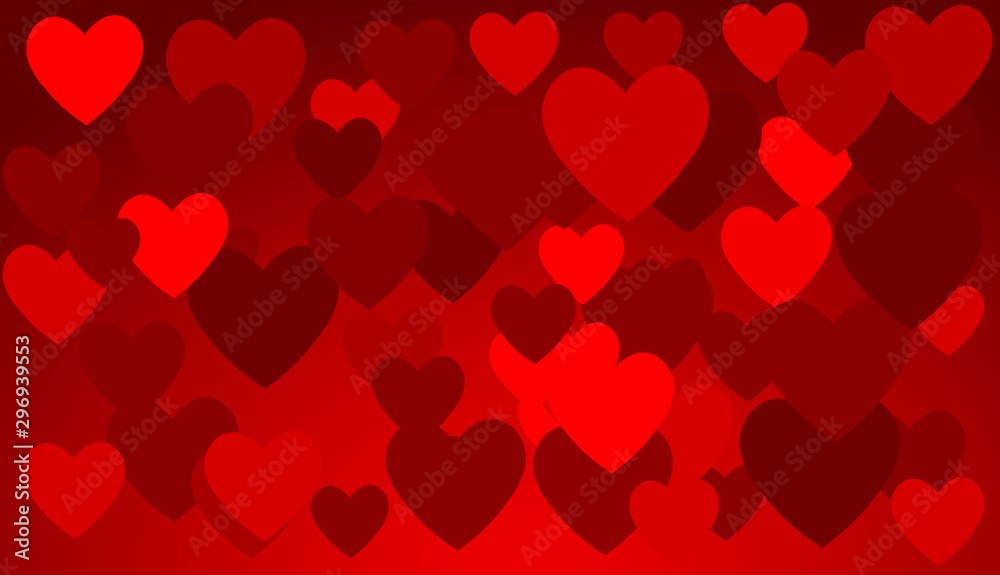 vector background with creative hearts, valentines day