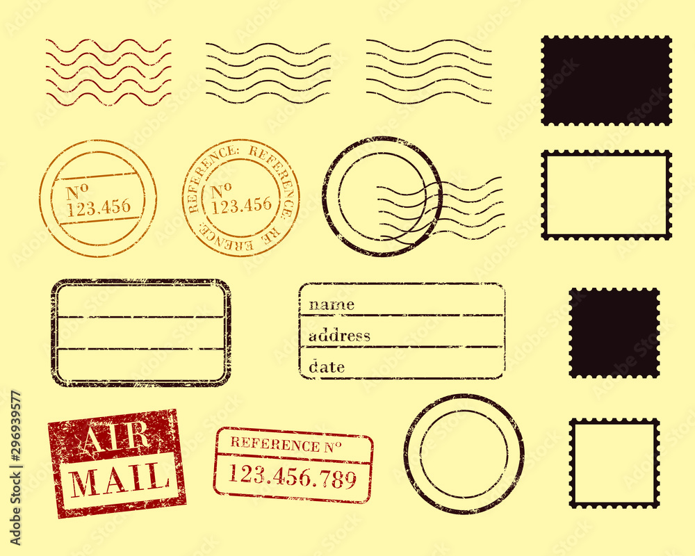 Postal Letter Stamp. Mail Grunge Round L Graphic by microvectorone ·  Creative Fabrica