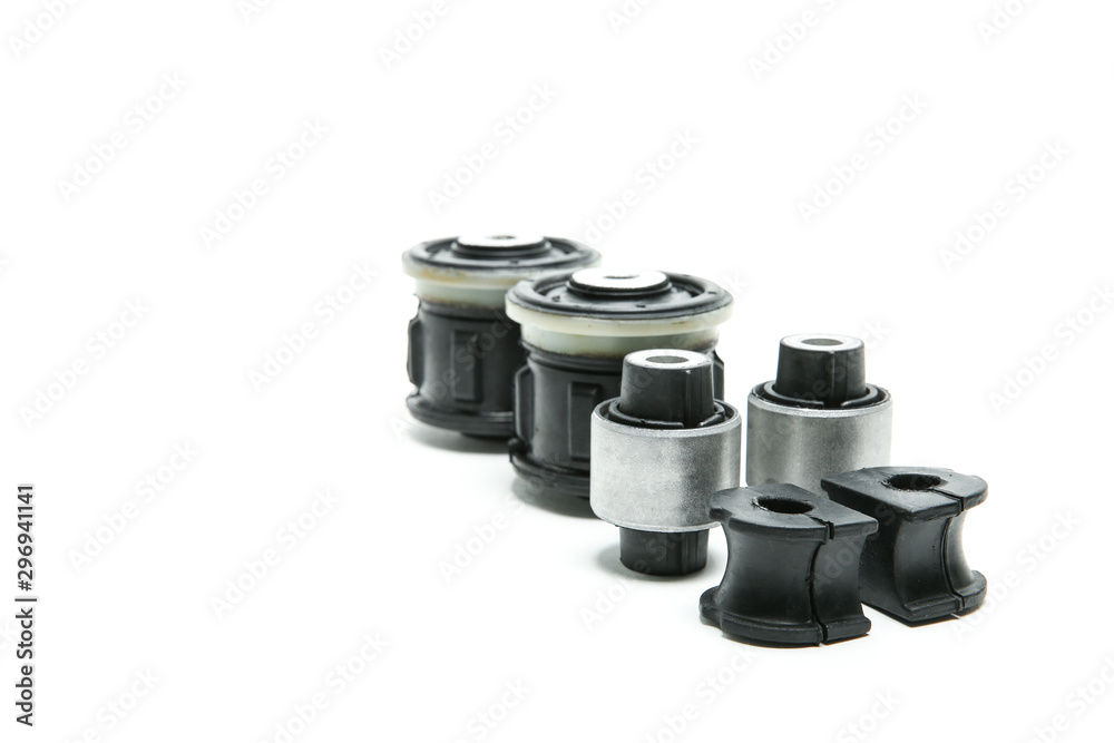 car parts on a white background with copy space. car chassis details car parts on a white background with copy space. car chassis details