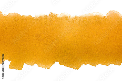 watercolor yellow spot  stripbackground. paint stain element for design with texture.