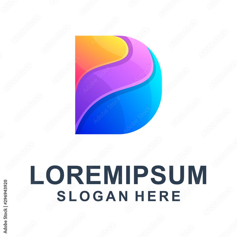 Colorful Letter D Logo Design