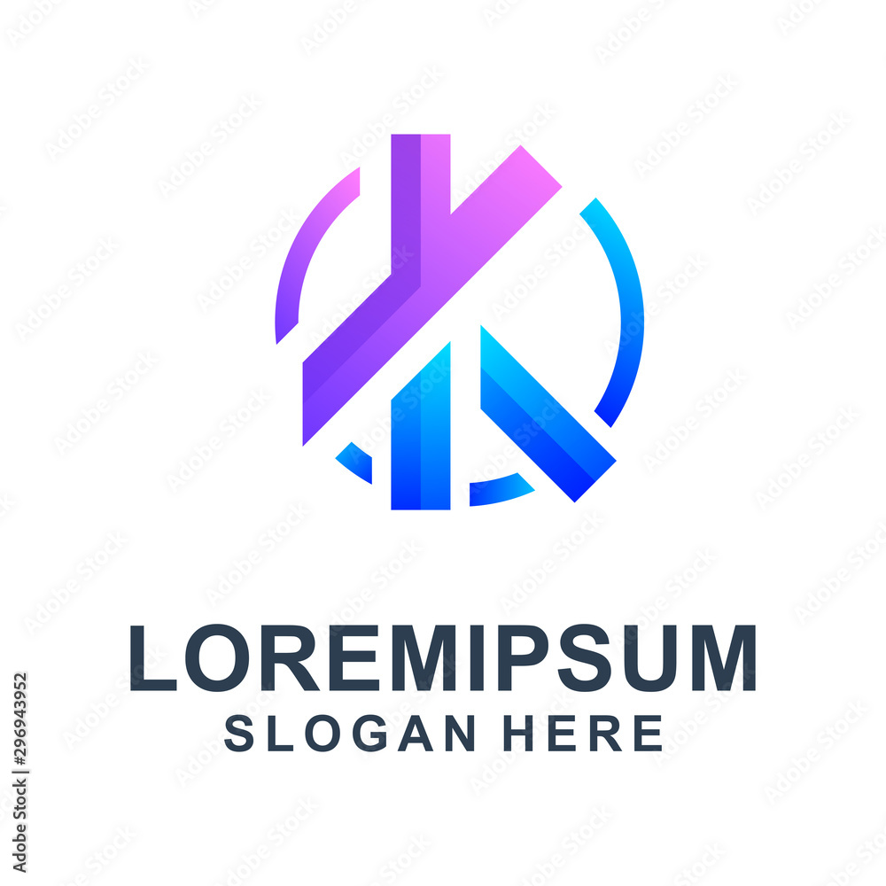 Colorful Letter K Logo Design Colorful Letter K Logo Design