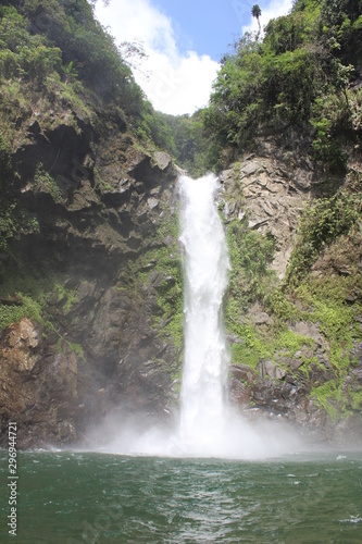 BANAUE, PHILIPPINES - June 03 2016: Rock, pool and waterfall in Batad, near Banaue 