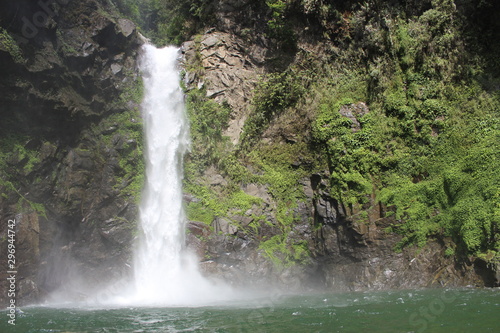 BANAUE, PHILIPPINES - June 03 2016: Rock, pool and waterfall in Batad, near Banaue 
