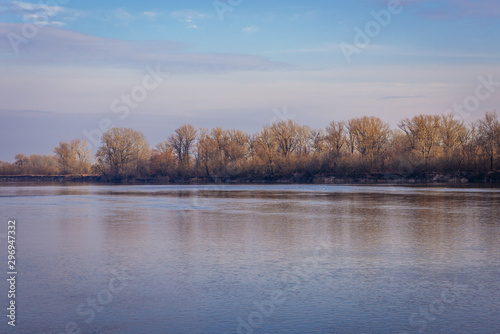 Vistula River bank near Warsaw city, Poland photo