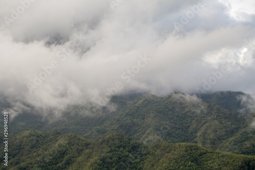 Fog covering the mountain 