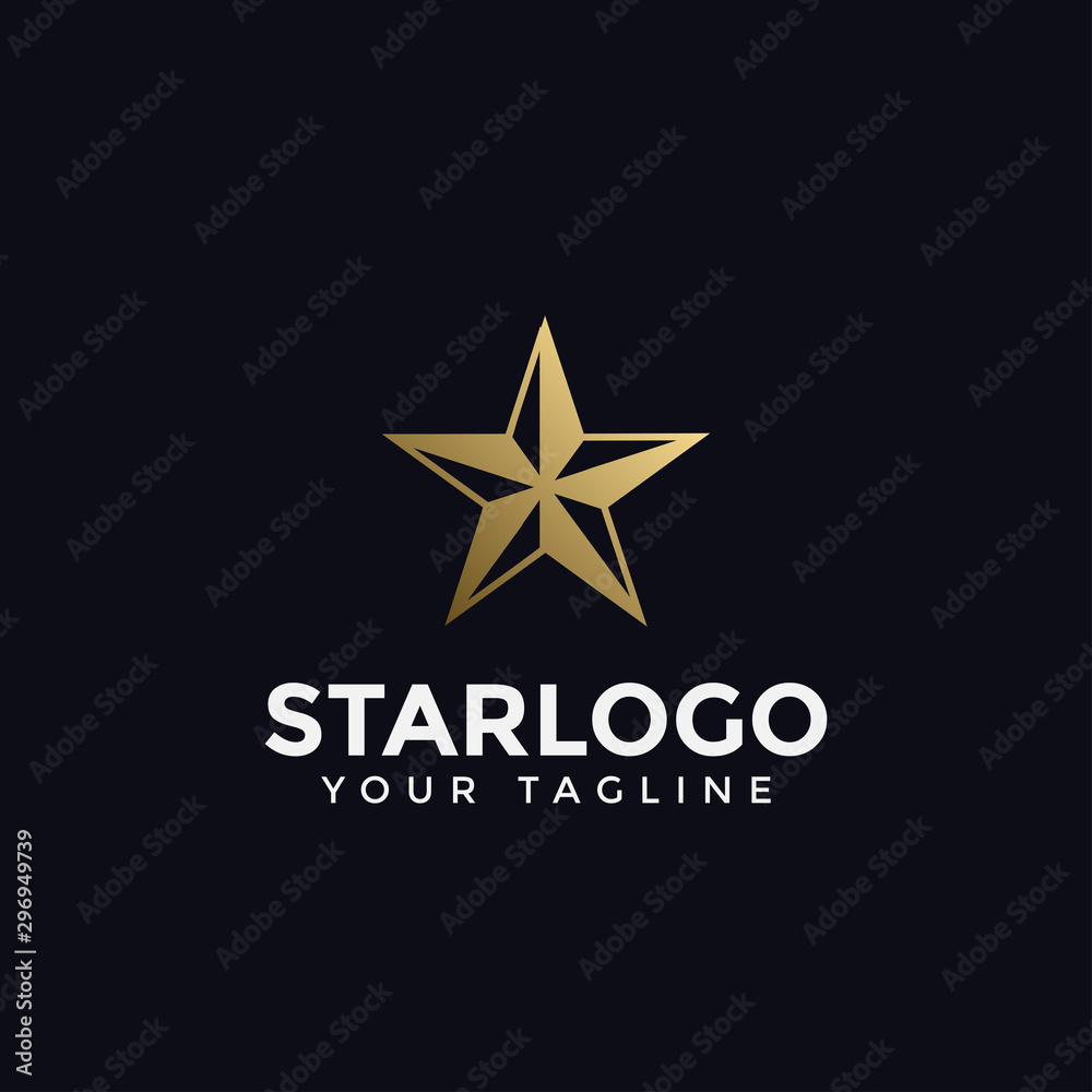 Luxury Abstract Gold Star Logo Design Template Luxury Abstract Gold Star Logo Design Template