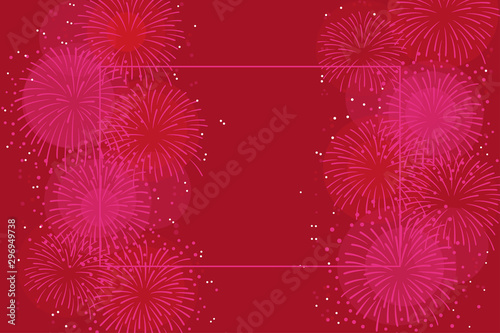 Vector background illustration with fireworks