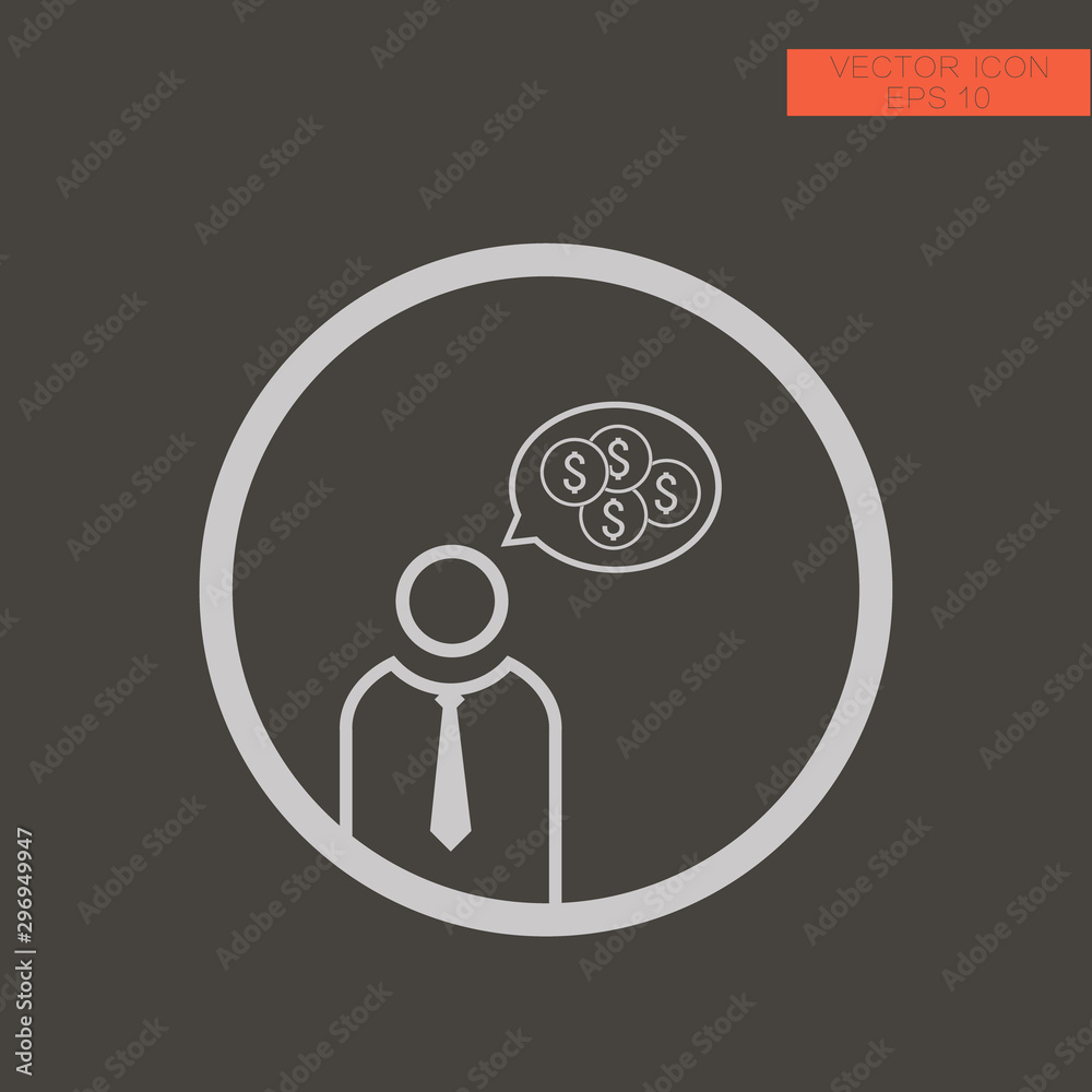 Businessman And Dollar man idea Businessman And Dollar man idea