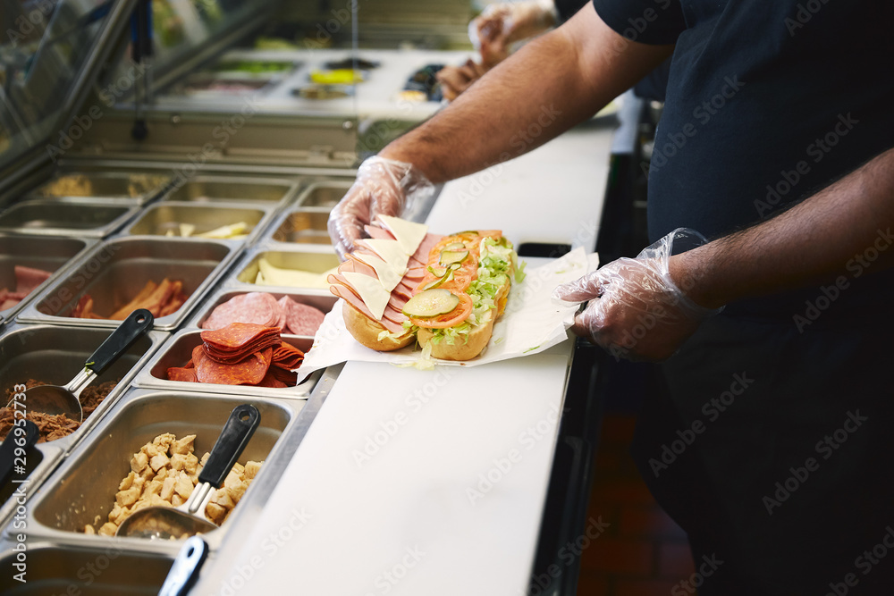 custom made wallpaper toronto digitalcook making sandwich on the restaurant kitchen 