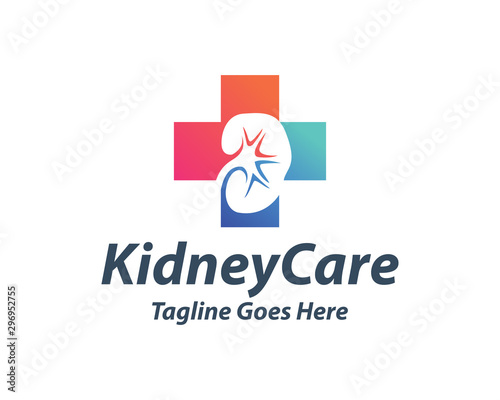 Creative Kidney Care logo Template, Health Kidney logo design