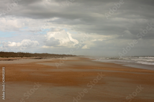 Anastasia State Park before a rainstorm with heavy moisture in the air and clouds moving in