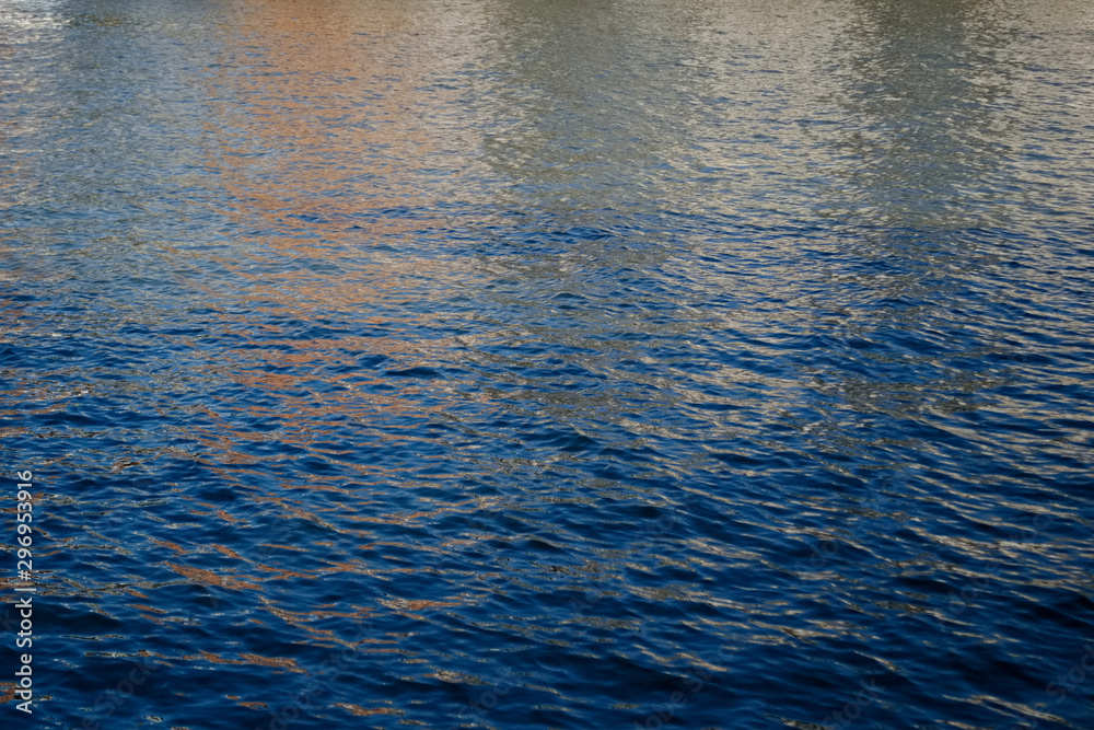 color reflection in river water, copy space color reflection in river water, copy space