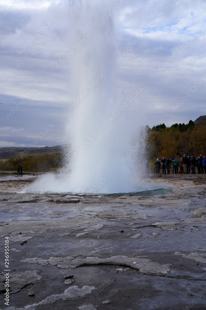 Geysir, Strokkur, geothermal geysers, Iceland Geysir, Strokkur, geothermal geysers, Iceland