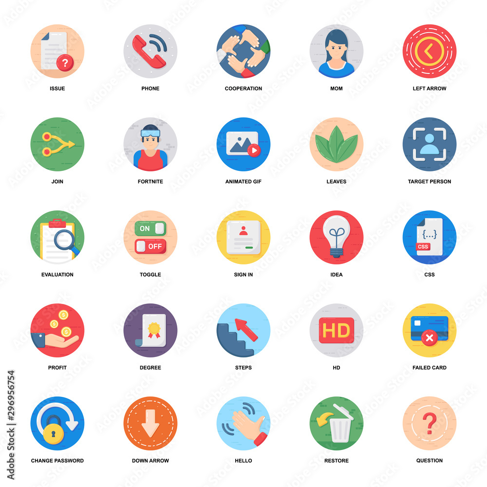 Pack Of Conceptualizing Flat Icons Pack Of Conceptualizing Flat Icons